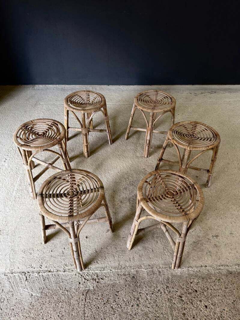 Boho Design Bamboo Krukkenset, Italië, ca. jaren 1960 photo buy