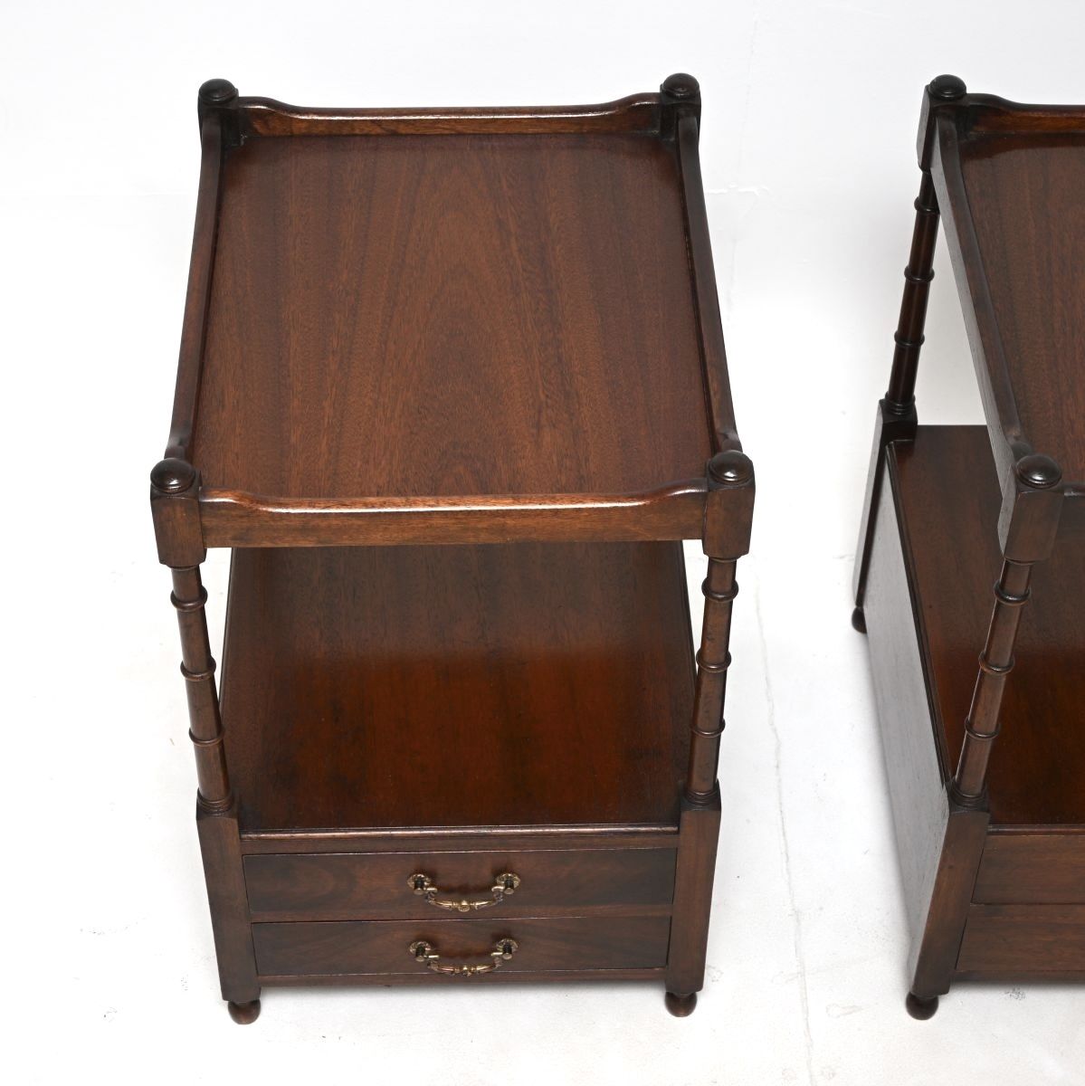 Pair Of Antique Georgian Style Mahogany Side Tables photo 1495.0