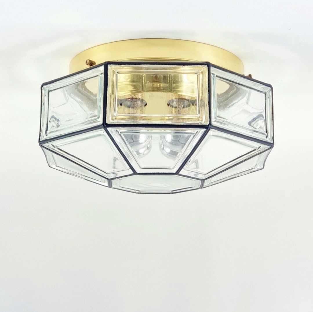 X.L. Mid-Century Glazen Plafondlamp van Limburg, Duitsland, jaren 1960/1970 photo for sale