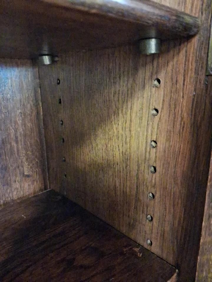 Oak Small Proportional Bureau Bookcase With Adjustable Shelves photo vinterior