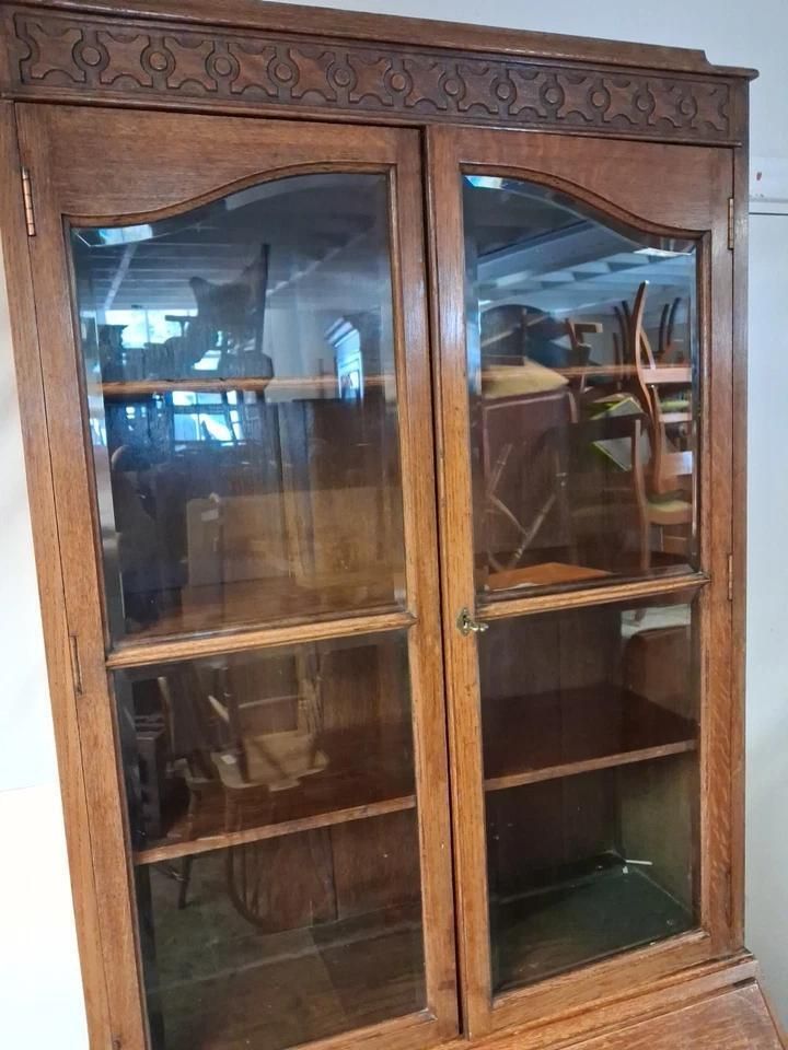 Oak Small Proportional Bureau Bookcase With Adjustable Shelves photo buy