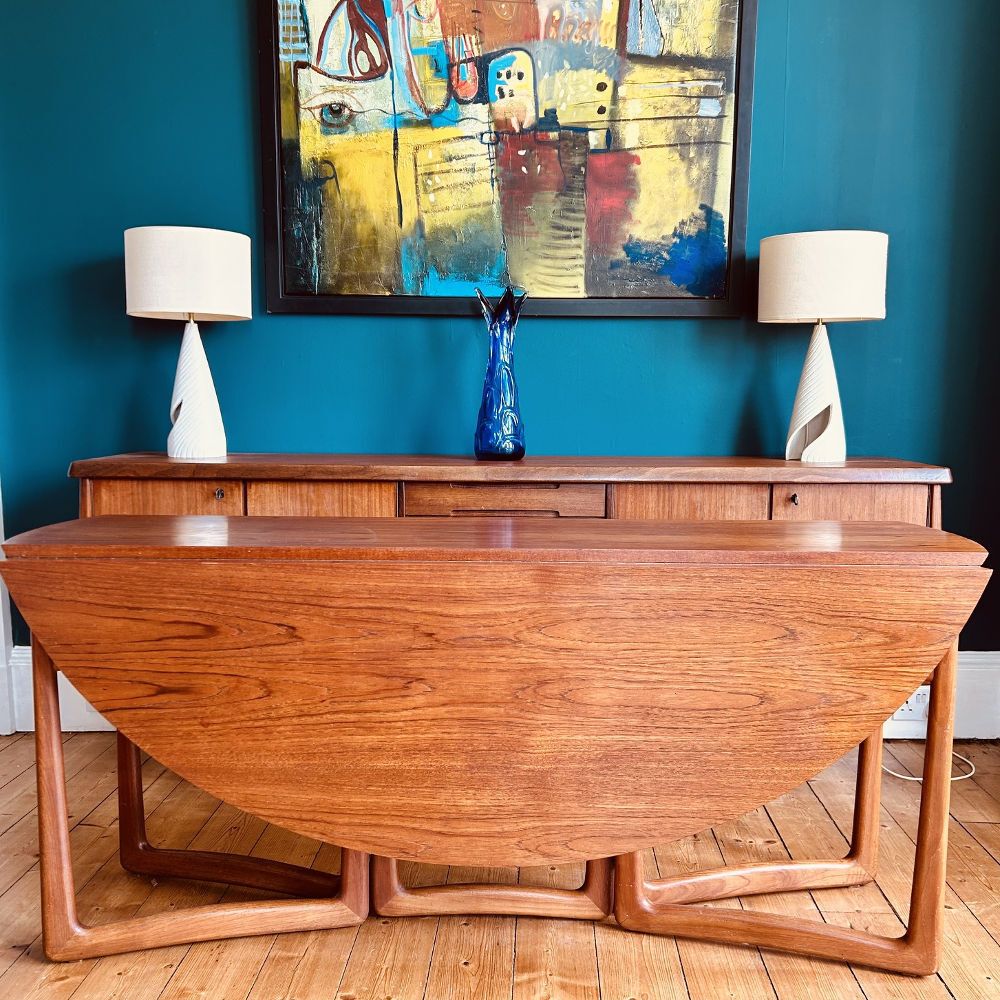Peter Hvidt & Orla Mølgaard Nielsen Drop Leaf Dining Table For France & Søn, Denmark, 1960s photo 1995.0