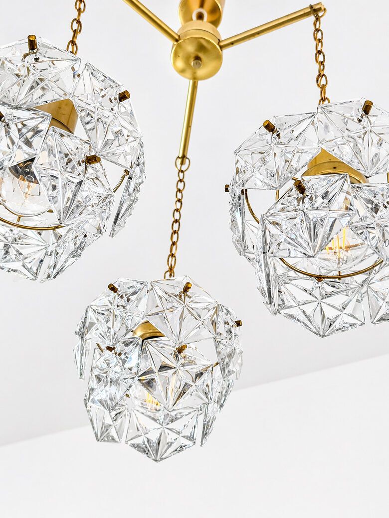 Kinkeldey Crystal Mid-Century Kroonluchter photo Verlichting