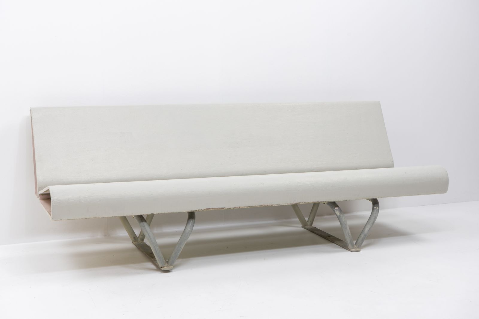 Furniture Eternit Bench By André Lasserre For Eternit Sa, Switzerland 1970s photo