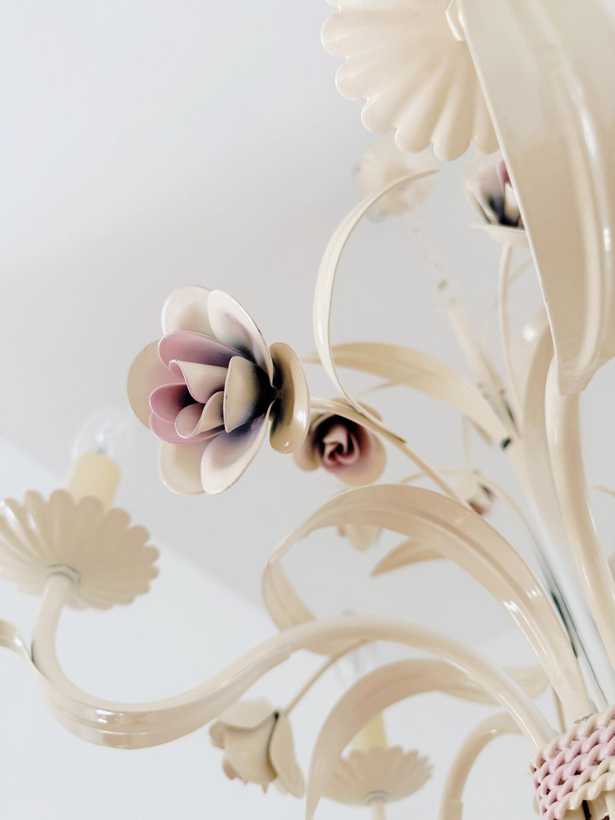 Vintage Chandelier With Floral Design photo Lighting