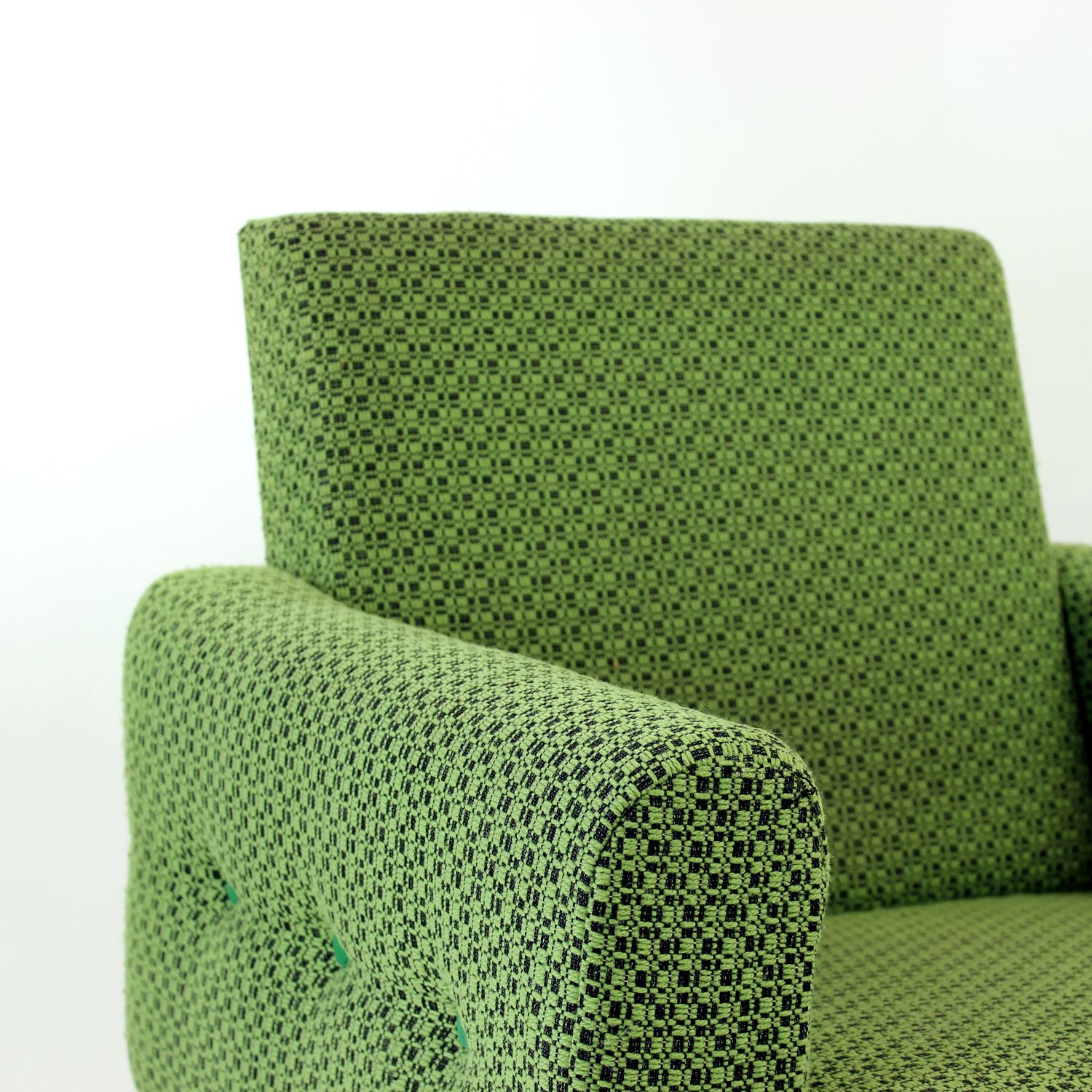 photo furniture Midcentury Armchair In Fabric & Beech, Czechoslovakia 1960s