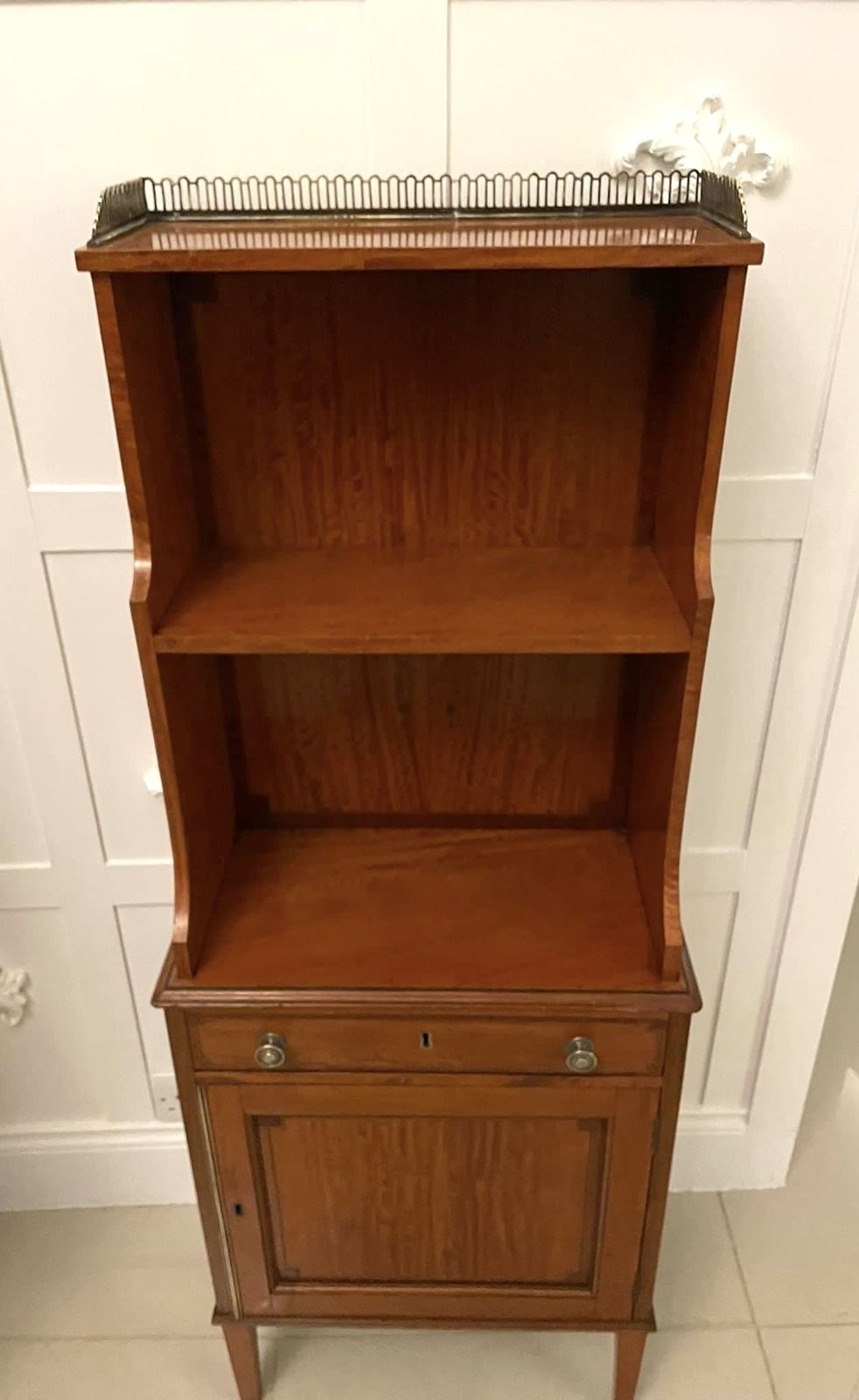 Rare Pair Of Gillows Antique Quality Satinwood Waterfall Bookcases photo vintage