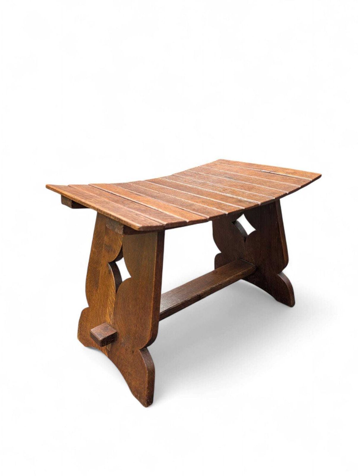 Arts And Crafts Oak Bench Small Rustic Farmhouse Hall Seat photo furniture