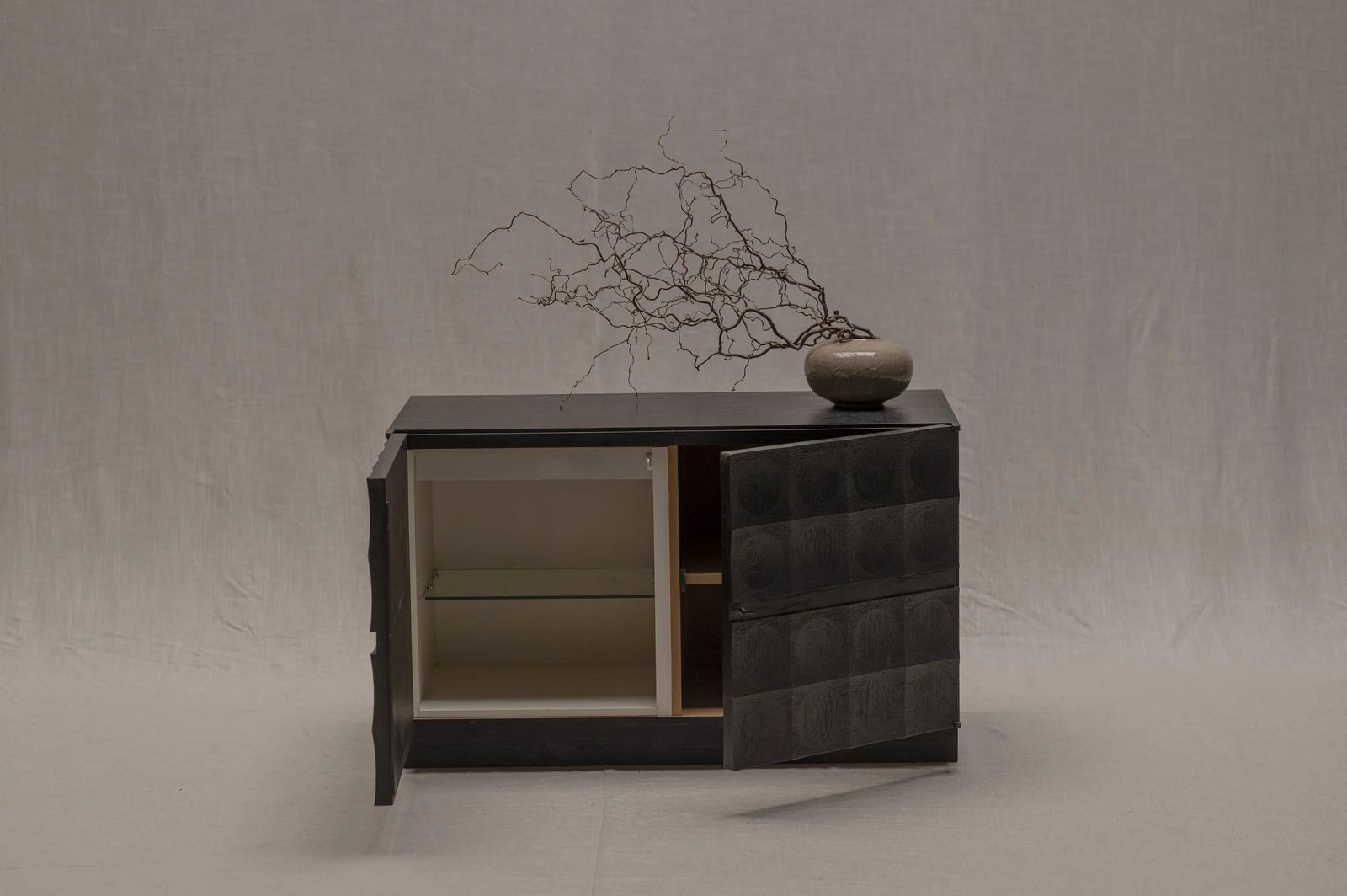 Brutalist Sideboard By J. Batenburg For M.I., Belgium, 1970s photo vintage