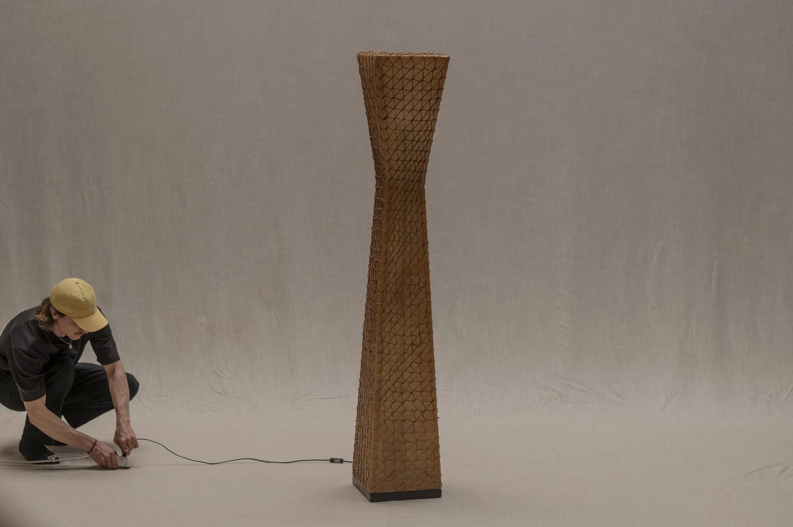 Large French Fiberglass Floor Lamp, 1970/80s photo furniture