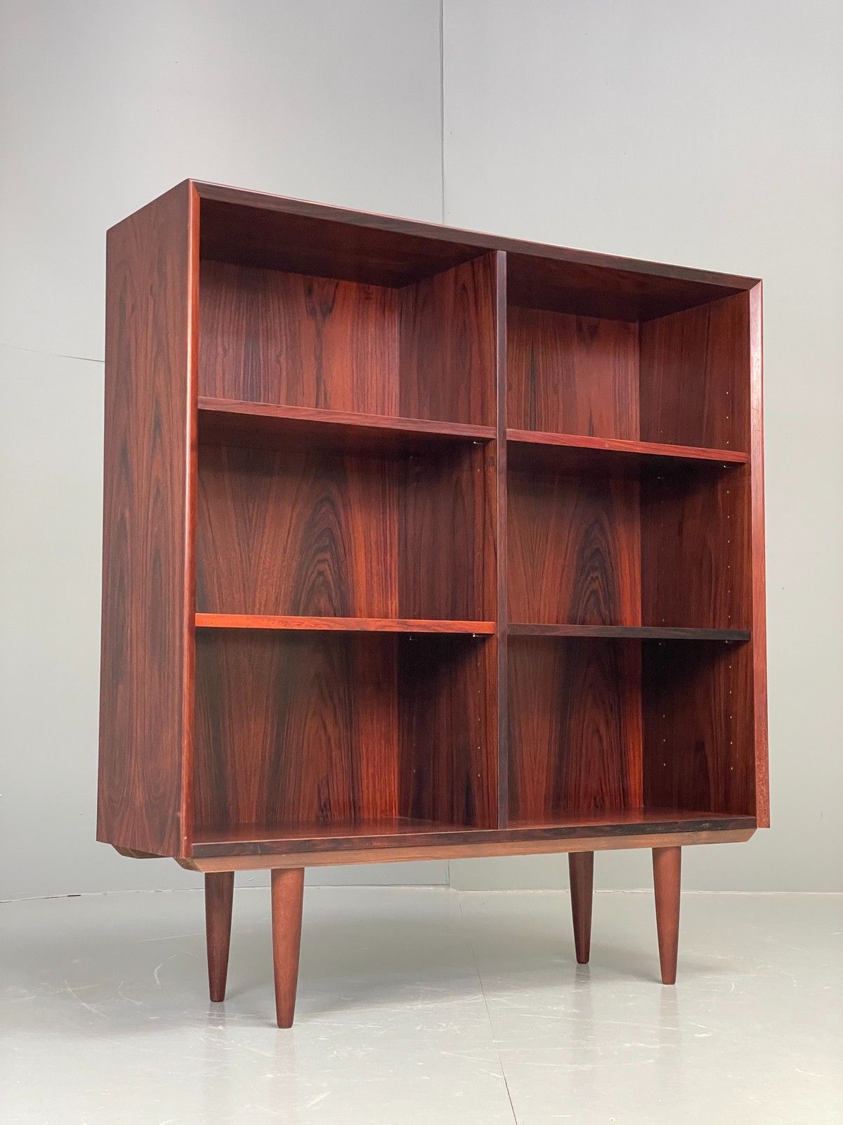 Vintage 1960s Danish Bookcase By Brouer Darkwood Mid Century Shelving Eb12064 photo vintage