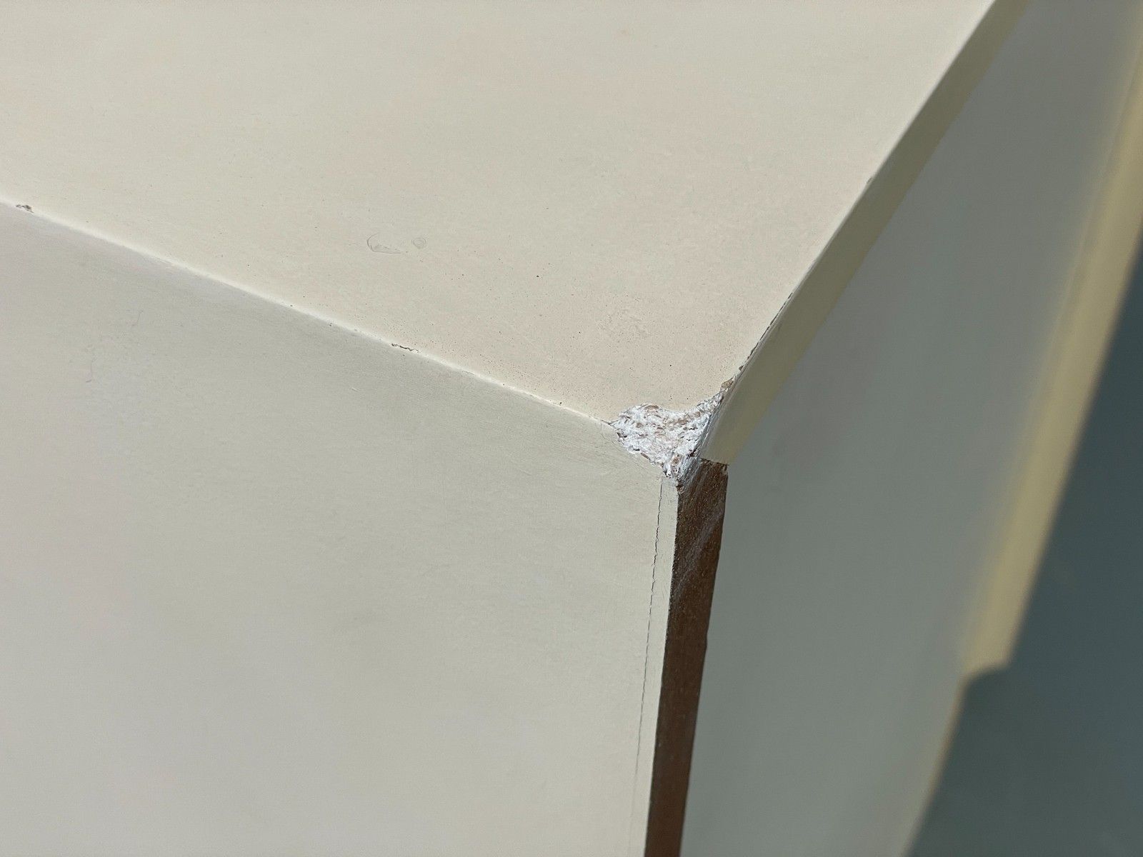 photo vintage Vintage Chest Of Drawers 1970s Teak White Retro Chunky Handles Eb12070