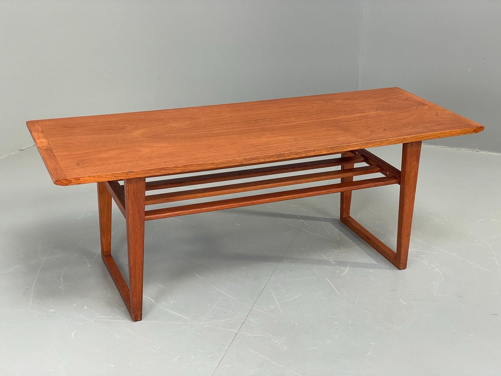 Vintage Teak Coffee Table By Pye Franklin Retro 1960s Magazine Rack Eb12071
