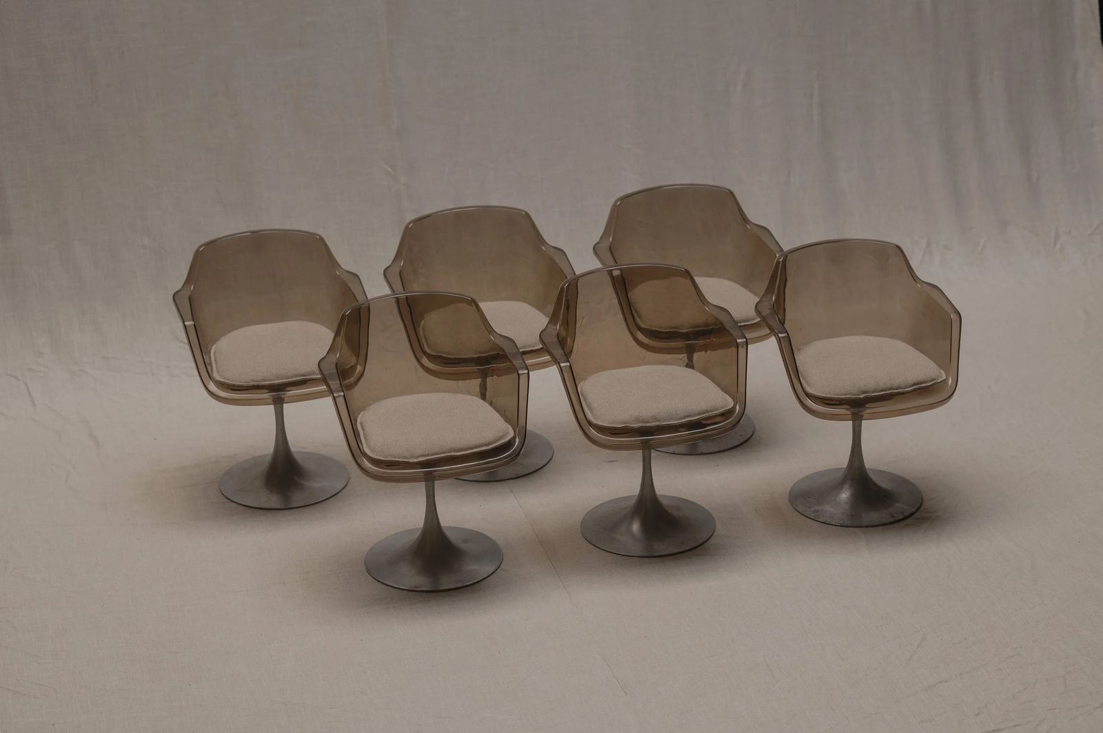Set Of Six Space Age Dining Chairs, France Circa 1970s photo for sale