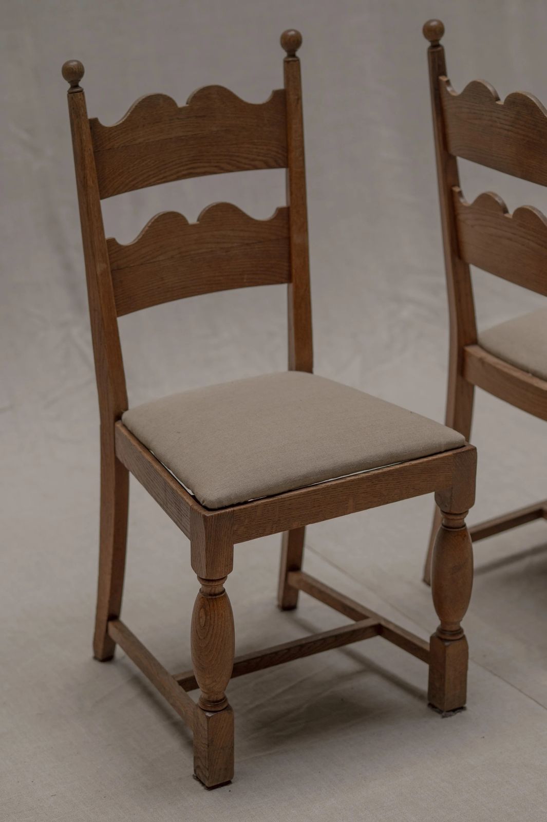 Set Of Two French Mid Century Side Chairs In The Manner Of Charles Dudouyt photo 675.0