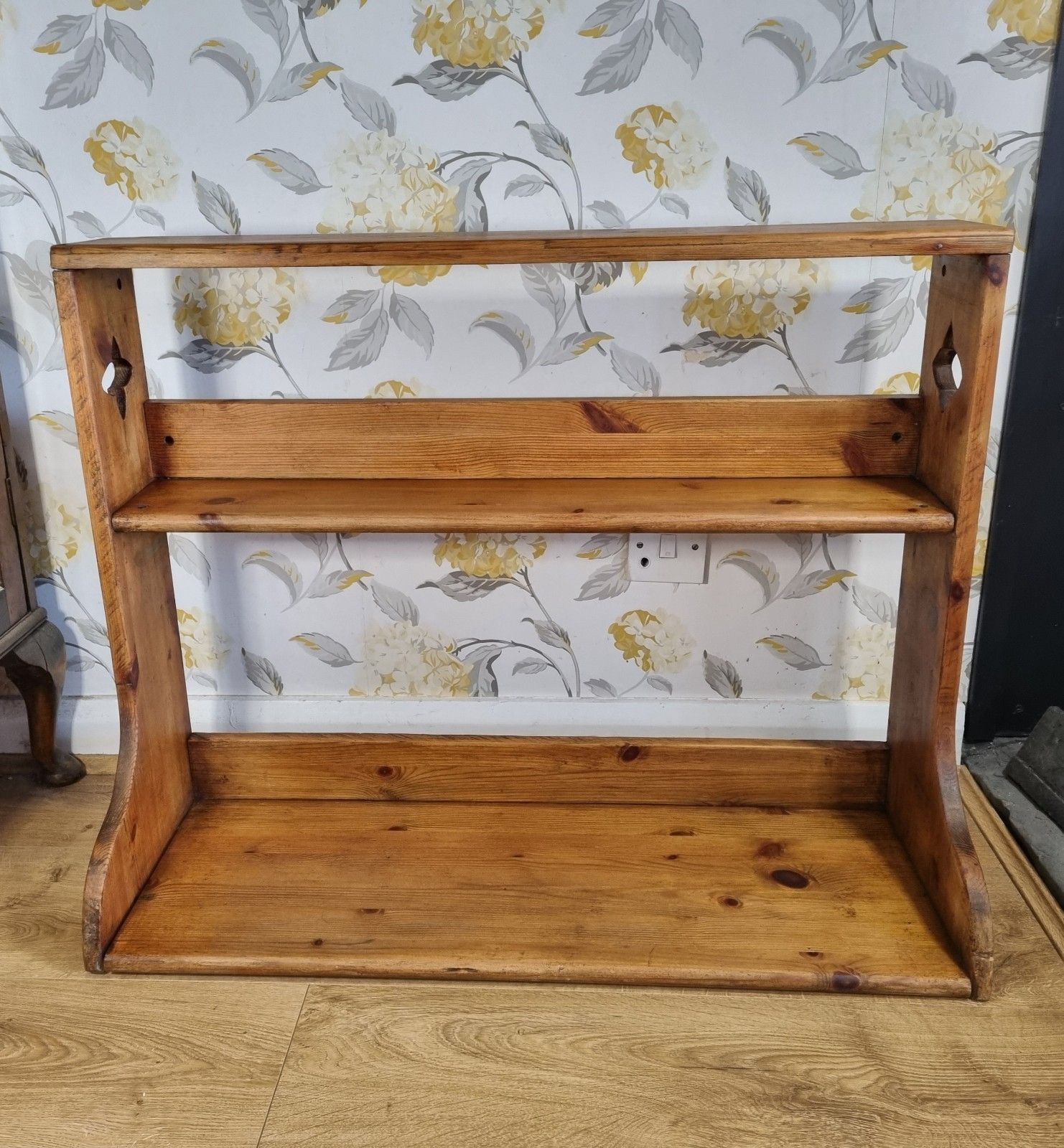 Antique Pine Kitchen Shelf  Wall Mounted Freestanding Rustic Country House