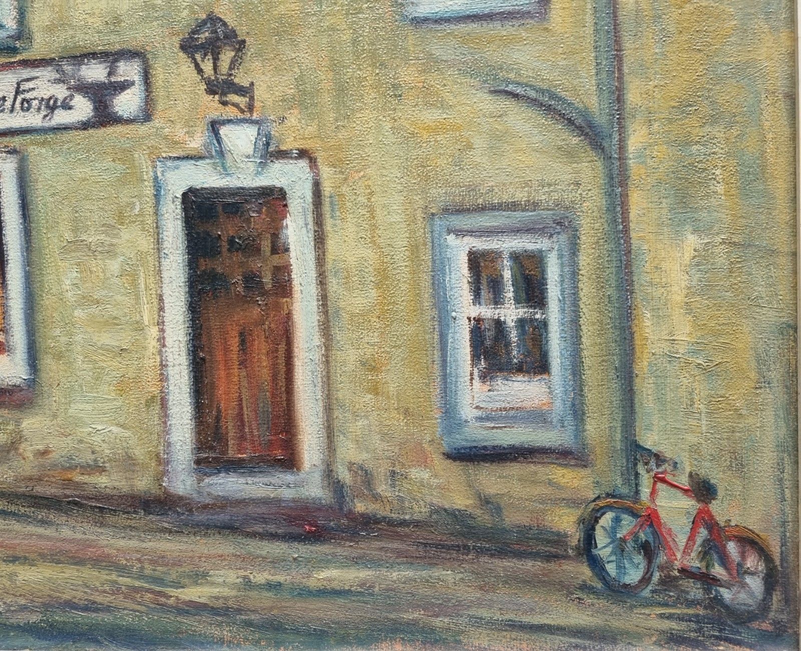 photo furniture Vintage Scottish Oil Painting Houses Glasgow School Style Constance Hamilton