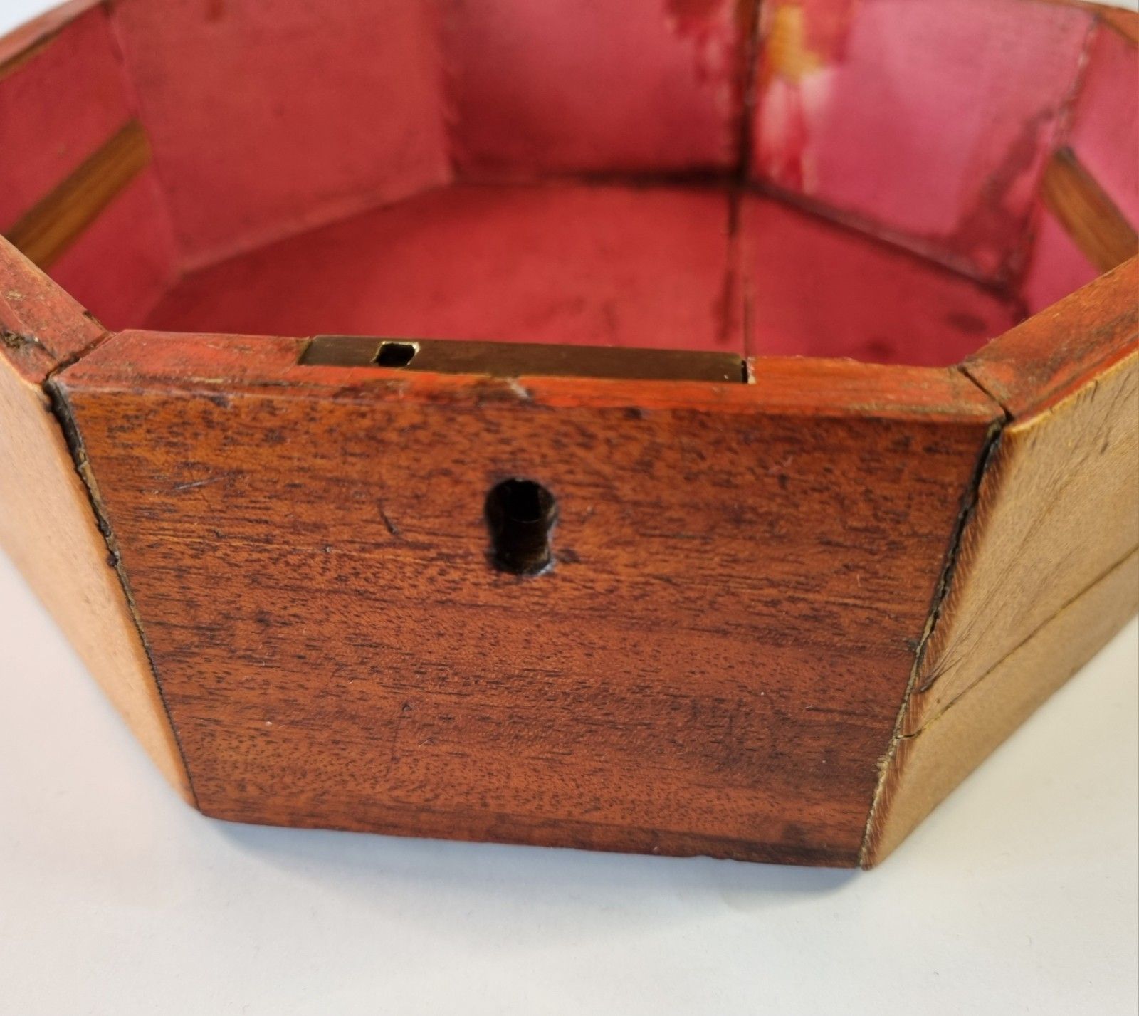 Home Decor Eary 20th Century Wooden Inlaid Hexagonal Box Writing Jewellery Georgian Revival photo