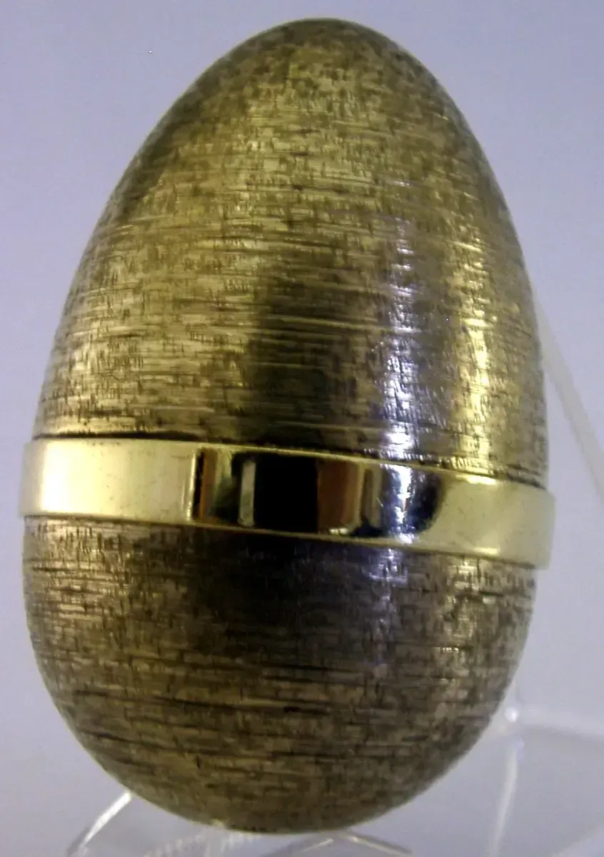 Stuart Devlin Massief Sterling Zilver Verguld Surprise Egg 1977 Nautisch Visserij 148g photo for sale