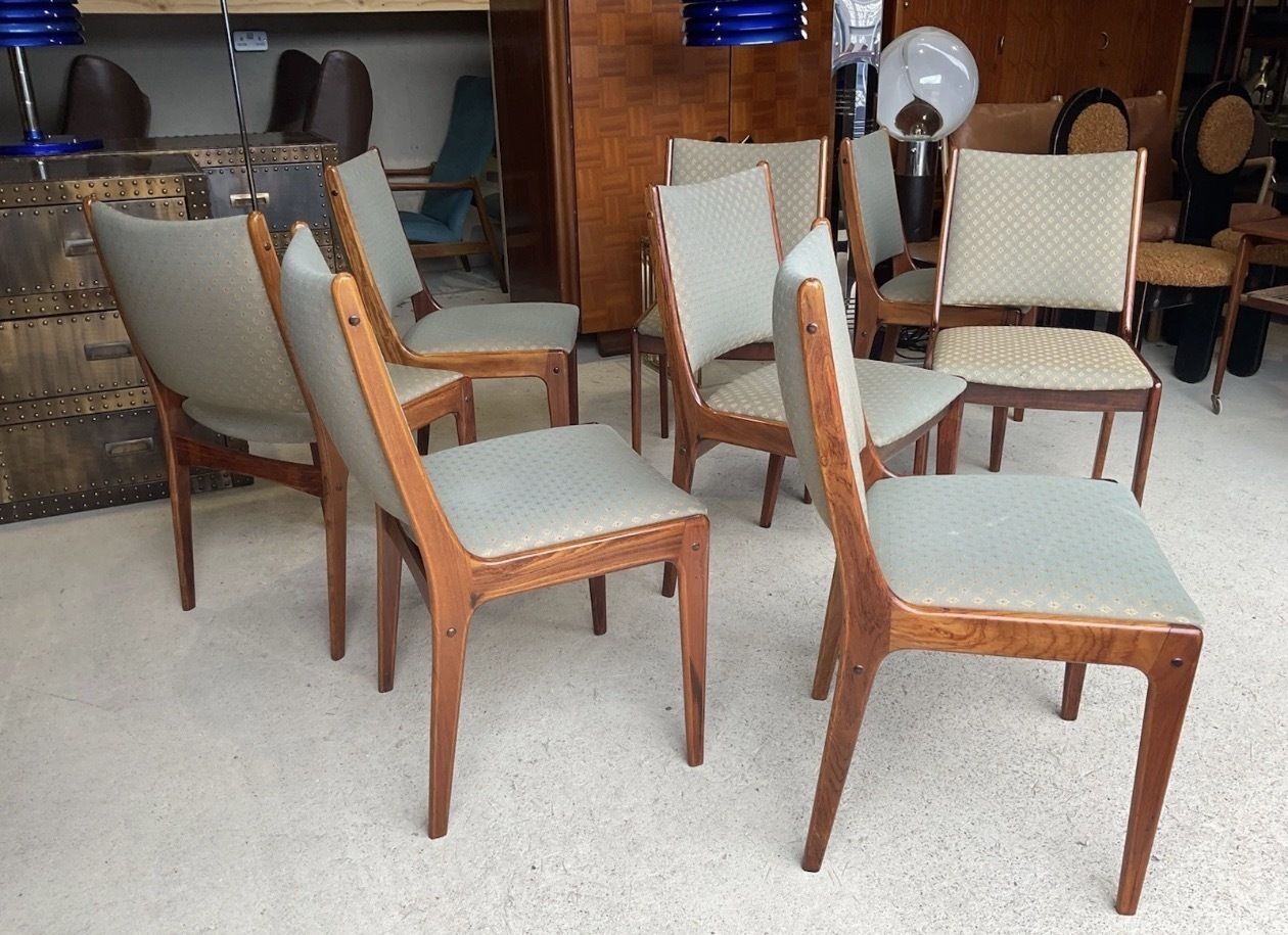 Set Of 8 Danish Dining Chairs By Johannes Andersen For Uldum Møbler photo furniture