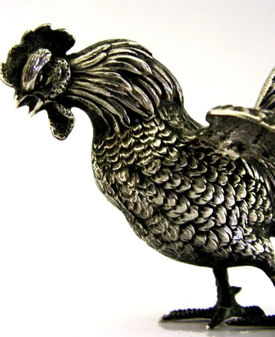 Figurine de coq en argent massif 833, 178 g, vers 1960 photo furniture