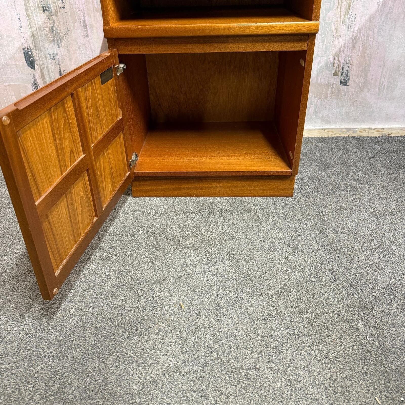 photo furniture Vintage Mid Century Nathan Squares Cabinet Nightstand Drawer Single Cupboard