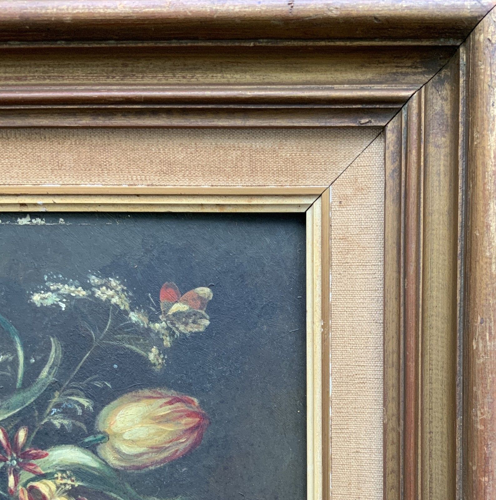 photo furniture Beautiful Late 19th Century Dutch Antique Still Life Tulips & Roses Oil Painting