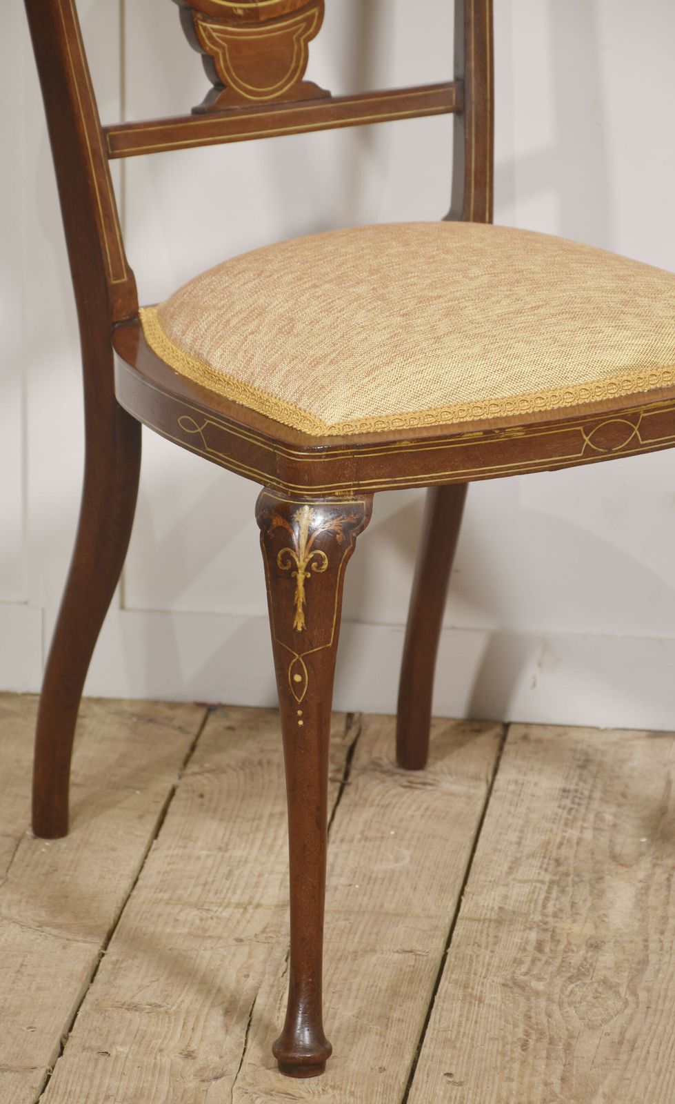 photo furniture Pair Of Inlaid Mahogany Side Chairs