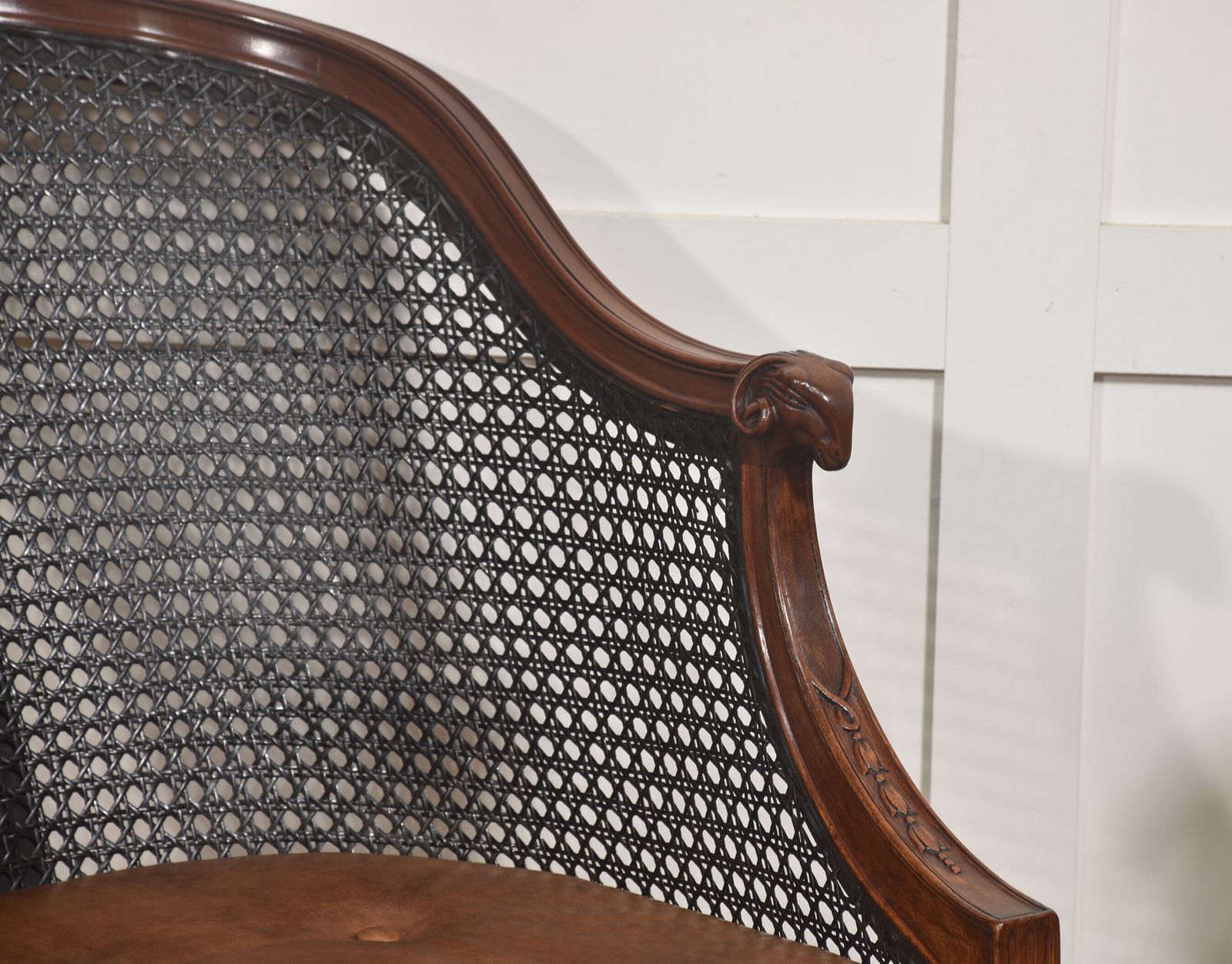 Pair Of Regency Style Mahogany Bergère Armchairs photo buy