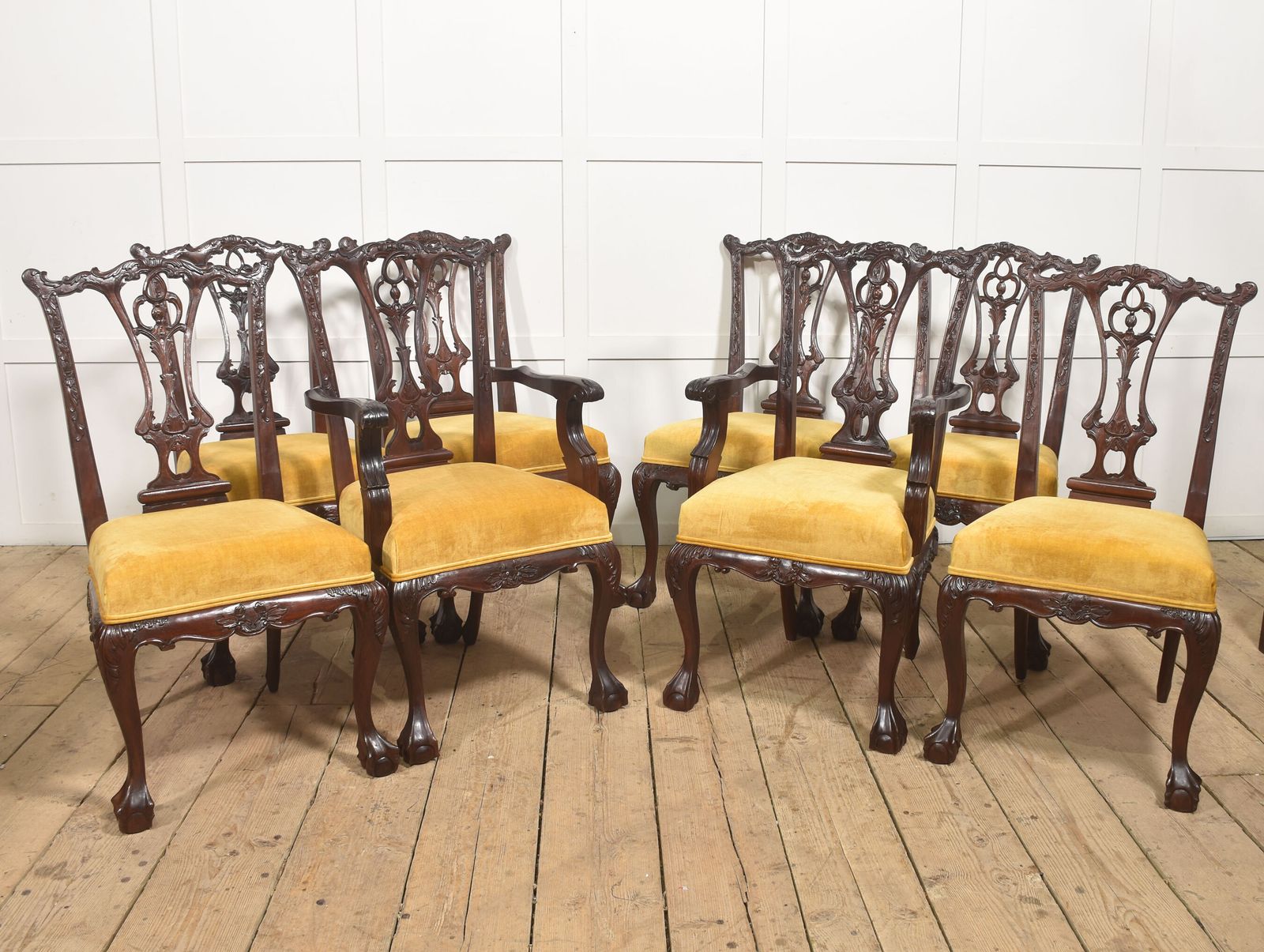 Set Of Eight Irish George II Style Mahogany Dining Chairs photo furniture