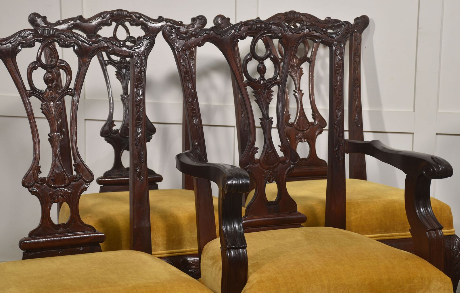 1734.0 Set Of Eight Irish George II Style Mahogany Dining Chairs photo