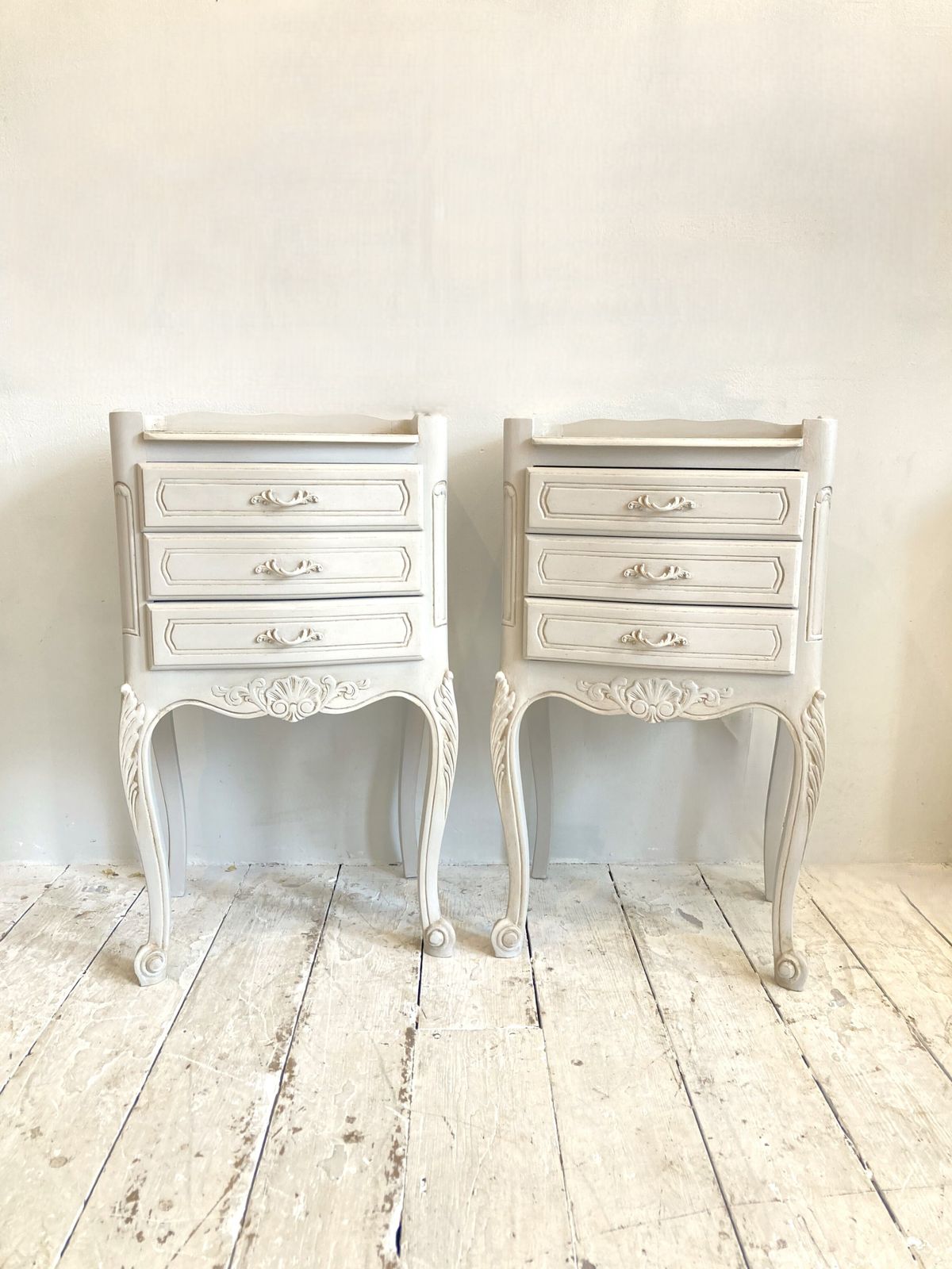 Painted Pair Of French Bedsides photo for sale