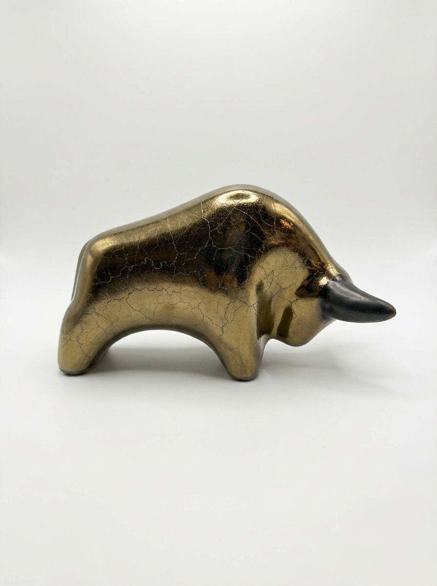 Otto Keramik Classic Ceramic Bull West German Pottery Fat Lava photo 125.0