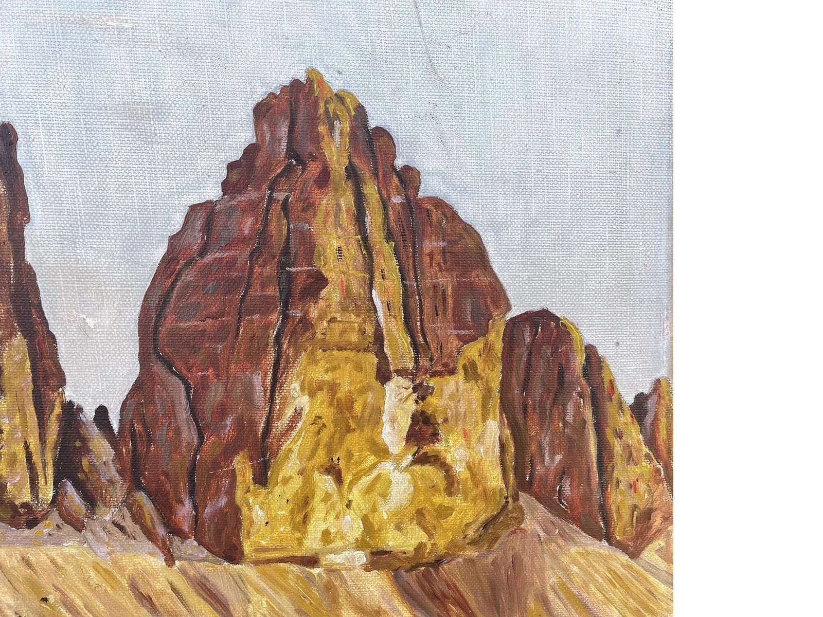 Iatlian Dolomites Painting Oil On Canvas photo vinterior