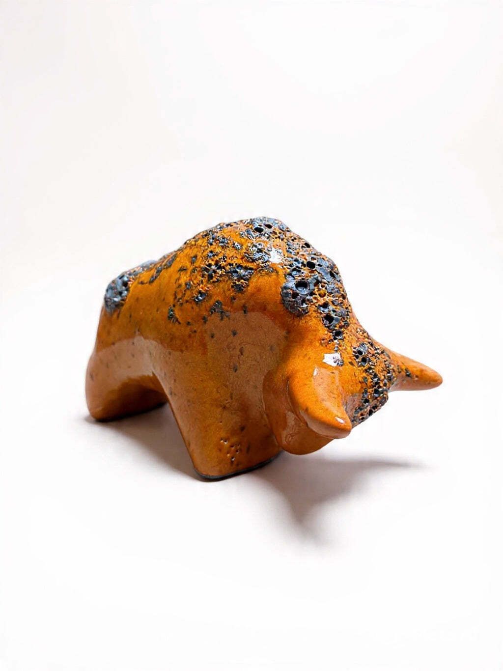 Otto Keramik Classic Ceramic Bull West German Pottery Fat Lava photo vinterior