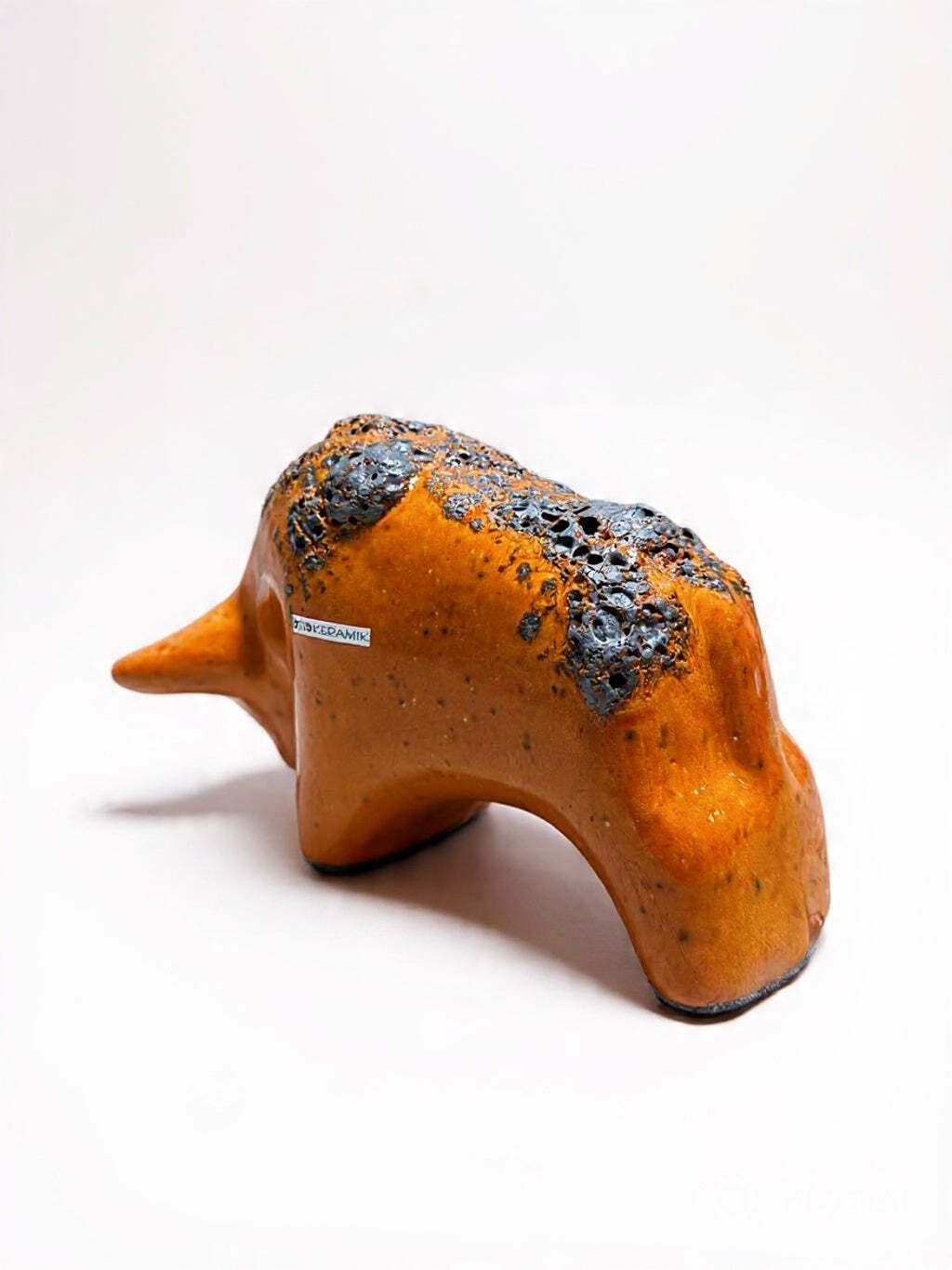 Otto Keramik Classic Ceramic Bull West German Pottery Fat Lava photo vintage