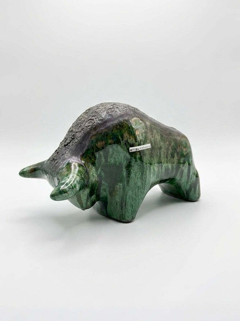 Otto Keramik Classic Ceramic Bull West German Pottery Fat Lava photo furniture