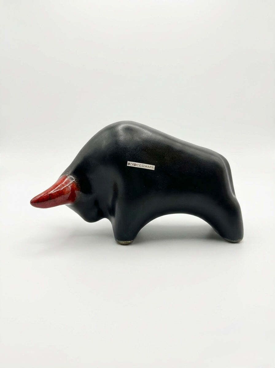 Otto Keramik Classic Ceramic Bull West German Pottery Fat Lava