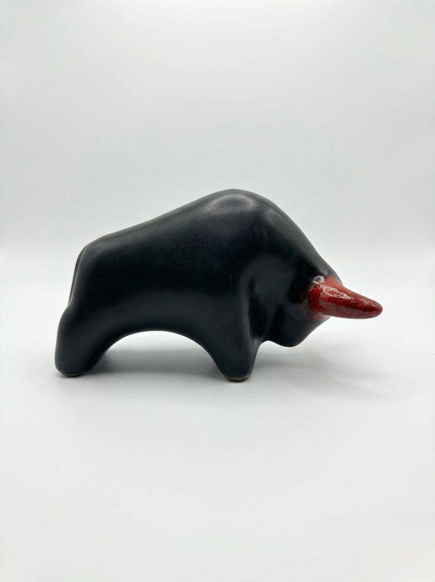 Otto Keramik Classic Ceramic Bull West German Pottery Fat Lava photo 125.0