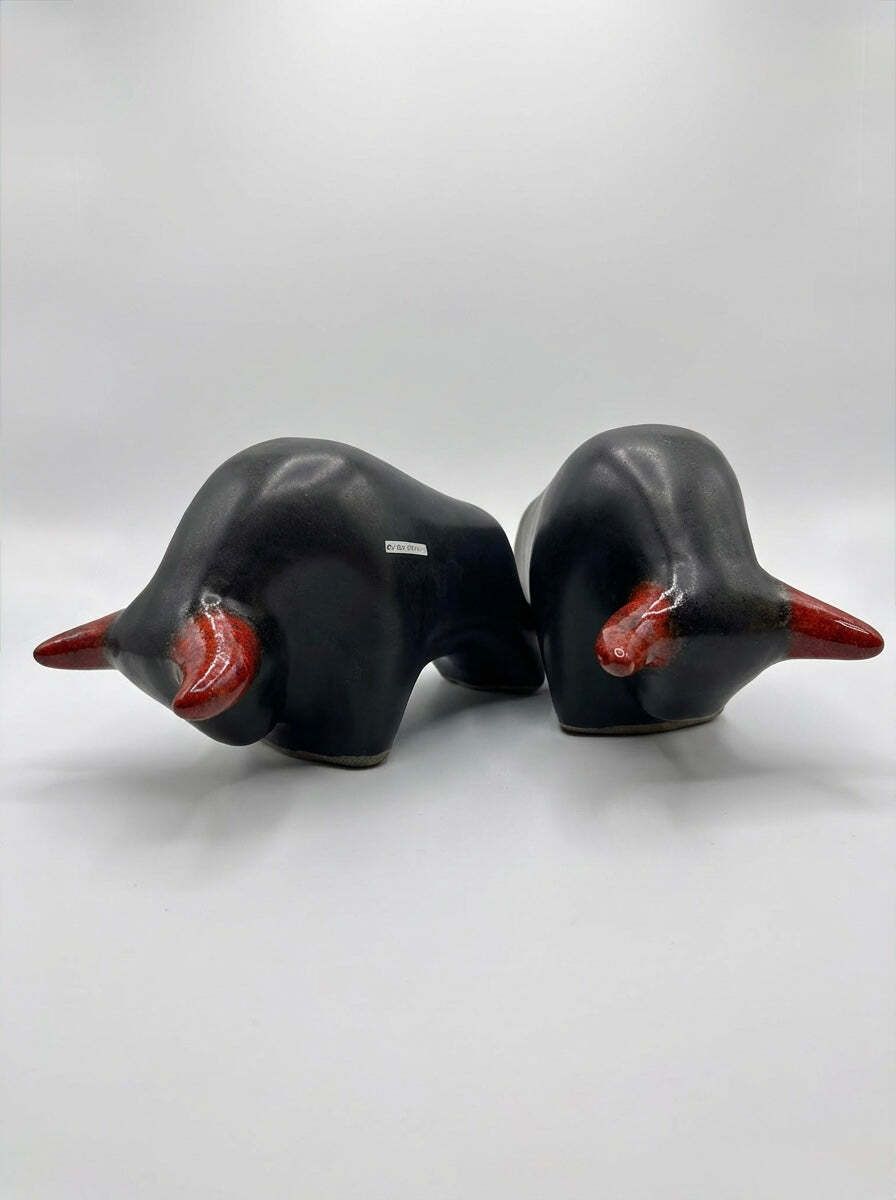 photo for sale Otto Keramik Classic Ceramic Bull West German Pottery Fat Lava