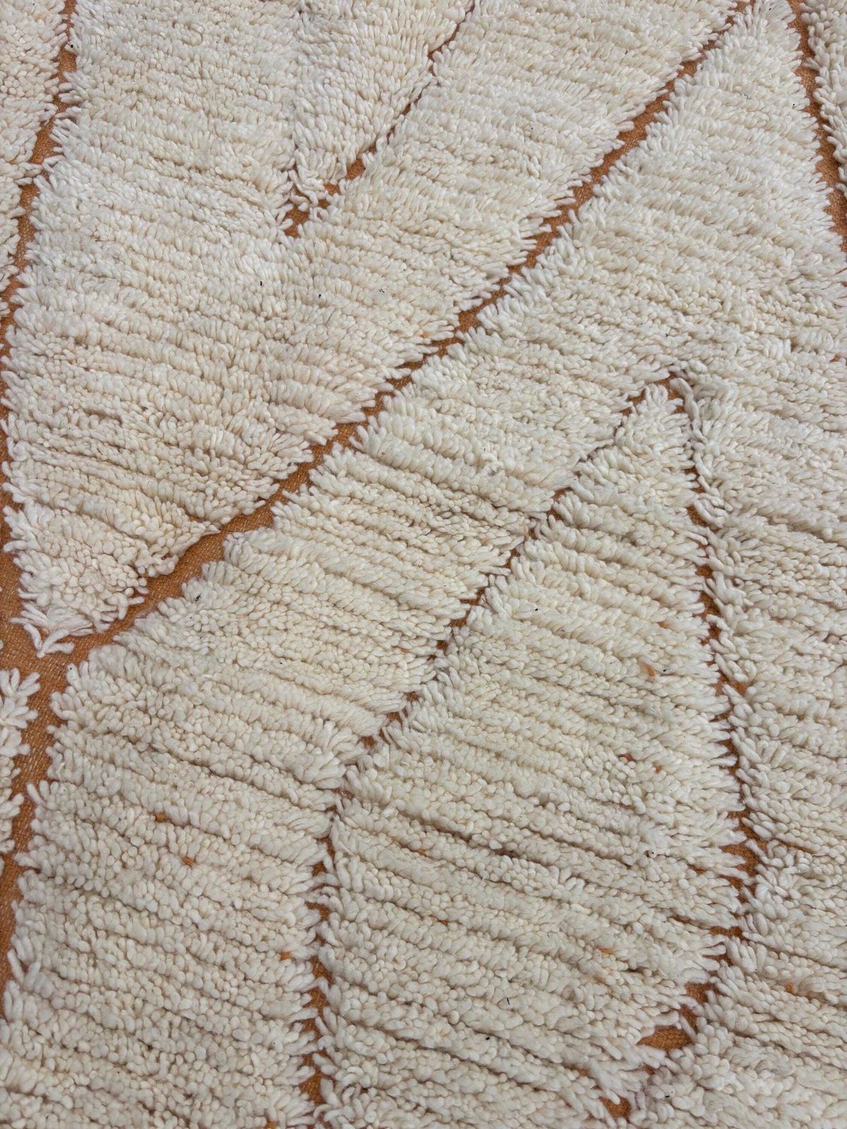 Moroccan Beni Ouarain Wool Rug 155x240 Cm – Natural Cream With Geometric Pattern   Beni Ourain Carpet   Contemporary Rug   Shaggy Rug photo buy