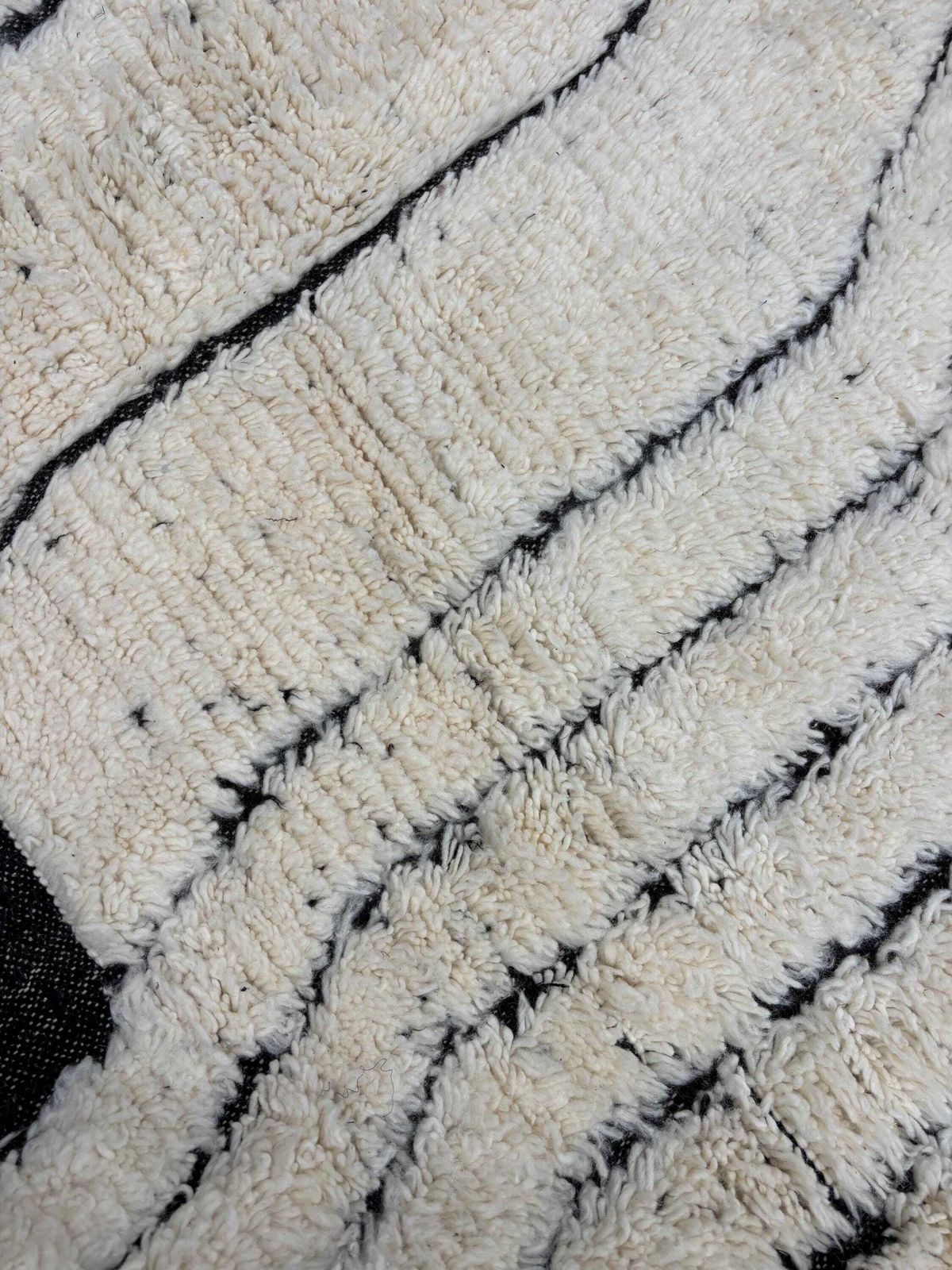 Textiel Berber Modern Marokkaans Mrirt Wollen Vloerkleed 190x300 Cm – Handgeweven Neutraal Berber Tapijt, Beni Ourain Tapijt, Modern Minimalistisch Interieur photo