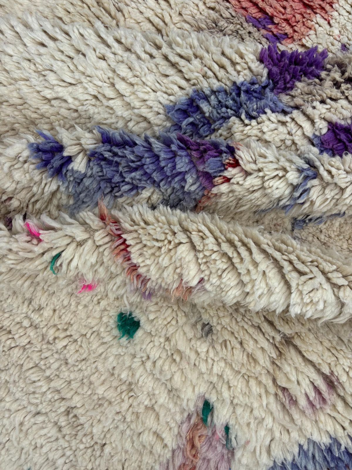 photo for sale Handwoven Colorful Boujaad Rug 200x300 Cm, Authentic Moroccan Berber Wool