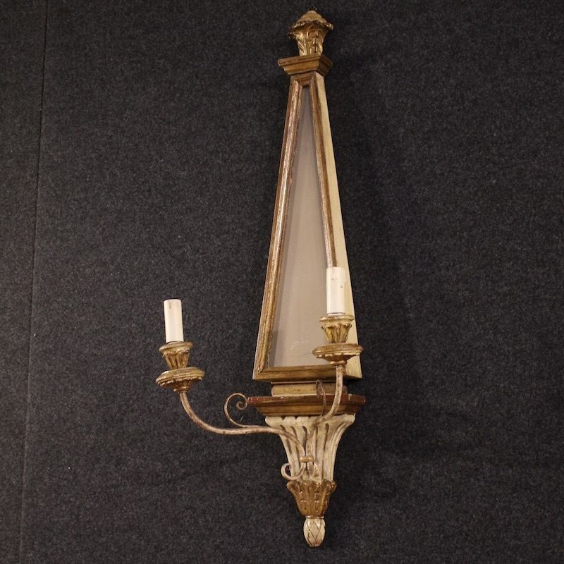 Pair Of 20th Century Italian Louis XVI Style Wall Lamps photo buy