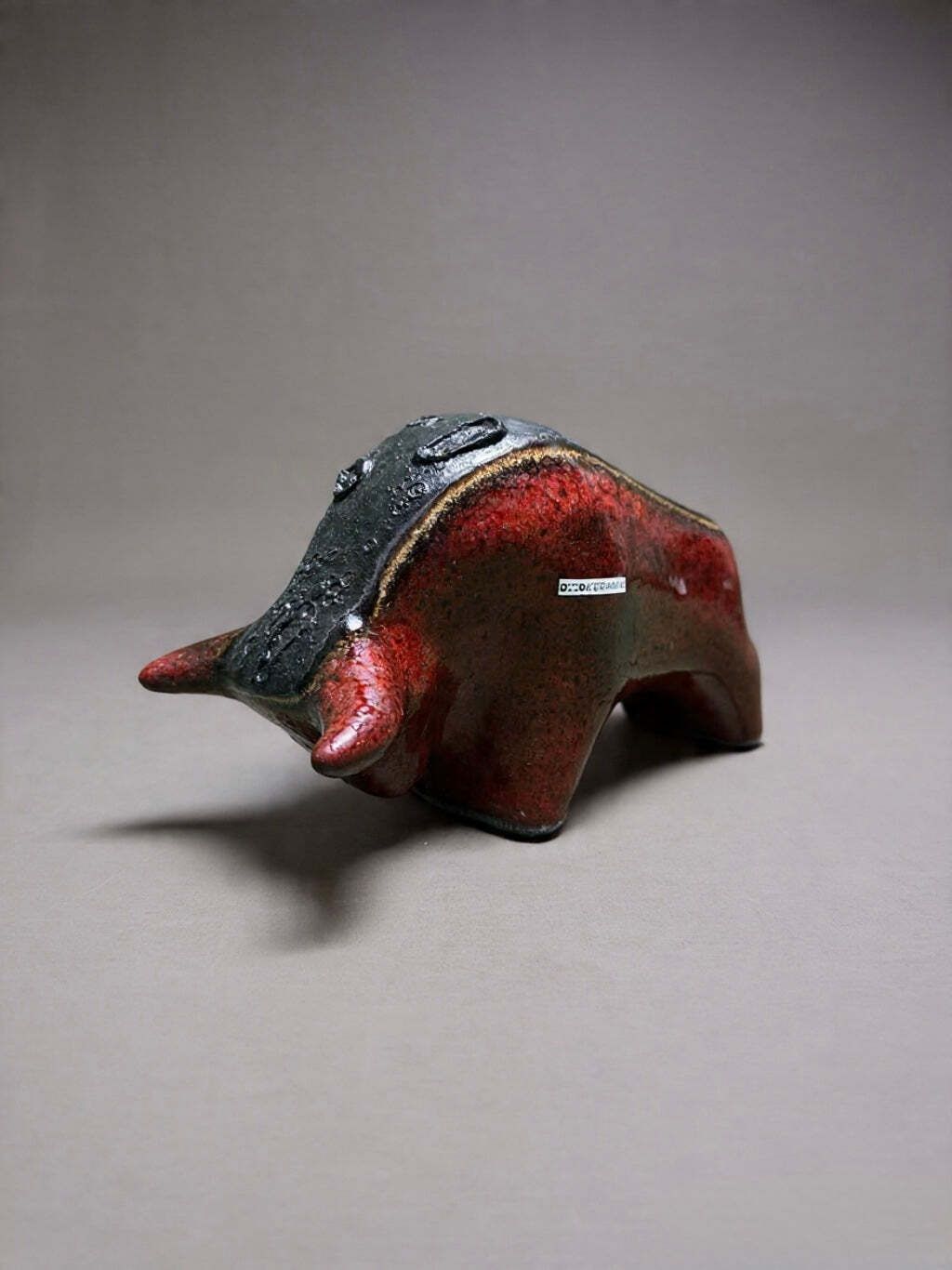 Otto Keramik Classic Ceramic Bull West German Pottery Fat Lava photo furniture