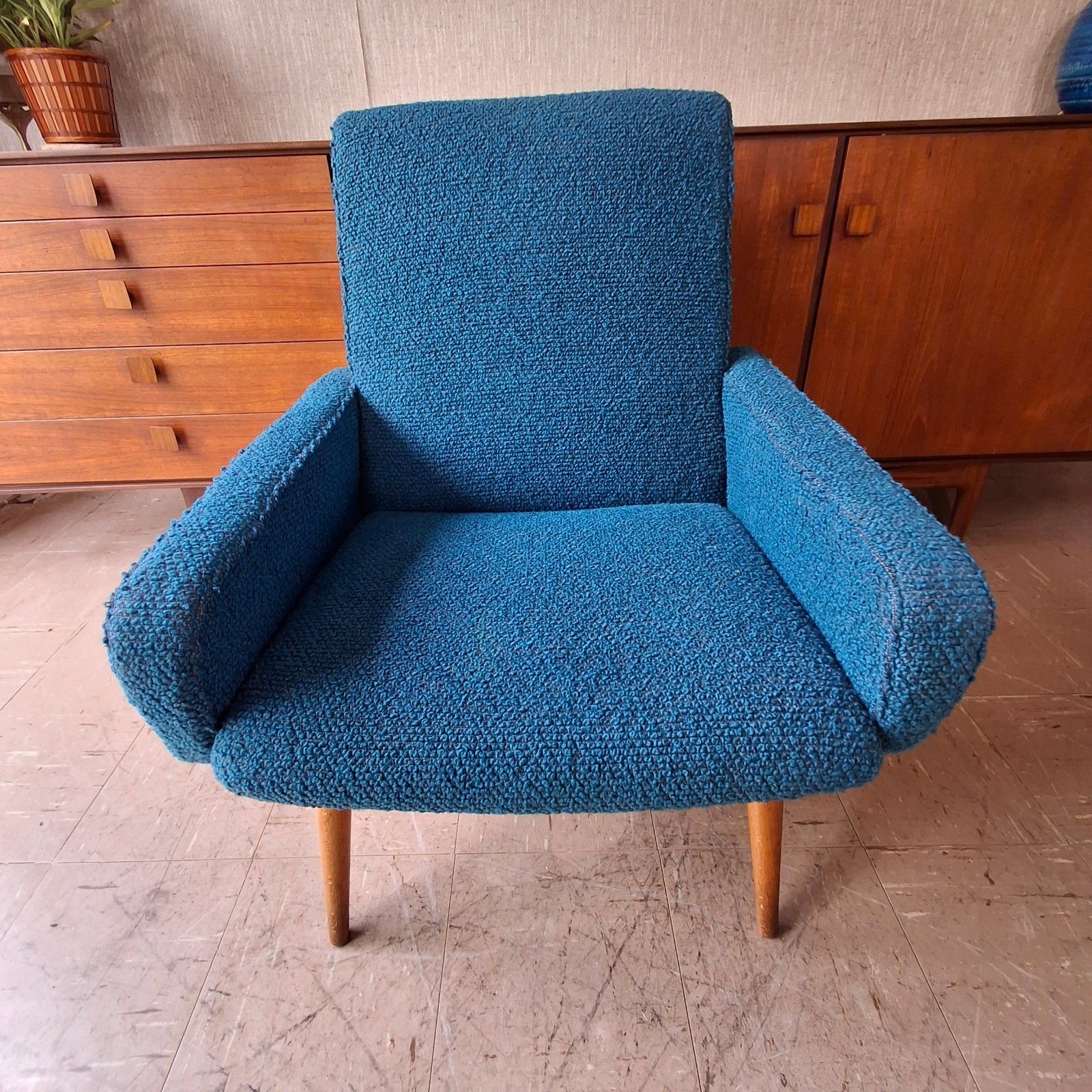 Fab Vintage 1960s Parker Knoll Pk945/7 Adagio Chair Armchair Teal Blue Chenille photo furniture