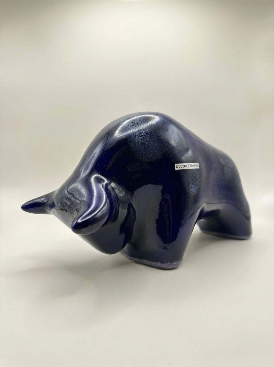 Otto Keramik Classic Ceramic Bull West German Pottery Fat Lava photo furniture