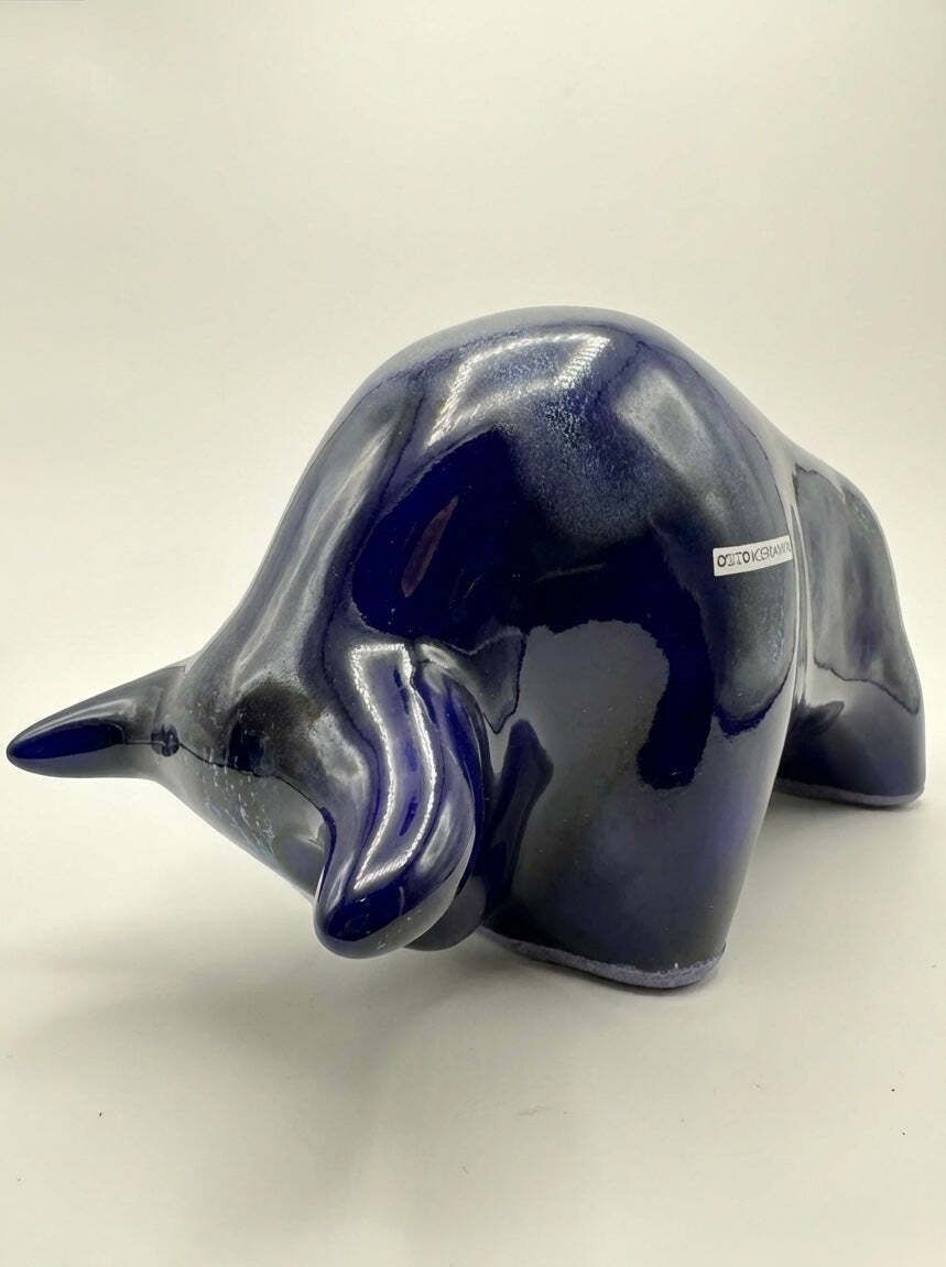 Otto Keramik Classic Ceramic Bull West German Pottery Fat Lava photo for sale