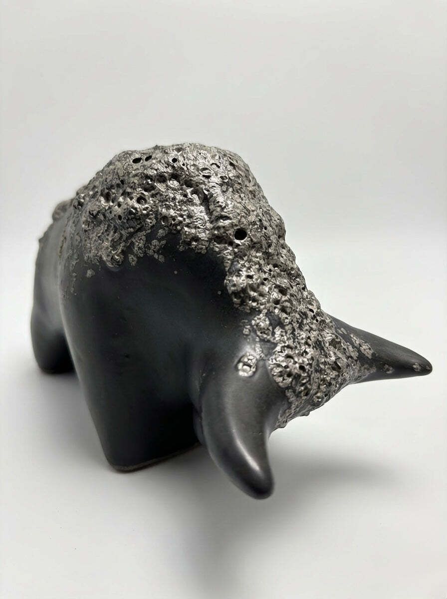 Otto Keramik Classic Ceramic Bull West German Pottery Fat Lava photo buy