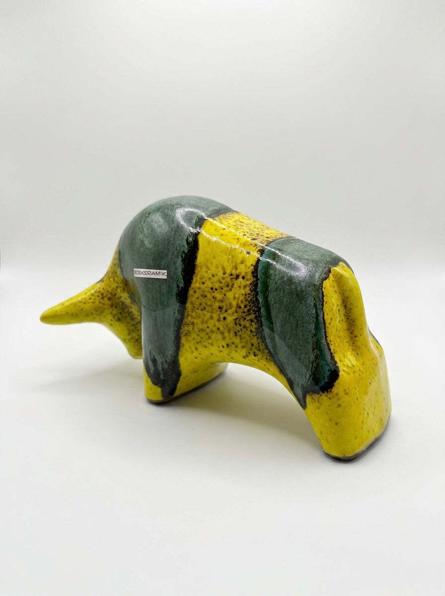 Otto Keramik Classic Ceramic Bull West German Pottery Fat Lava photo vintage